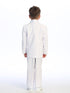 Baby Boys White No Tail Round Shawl Collar Elegant 5 Pc Tuxedo Suit 6-24M